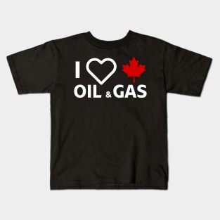 I Love Canadian Oil & Gas Kids T-Shirt